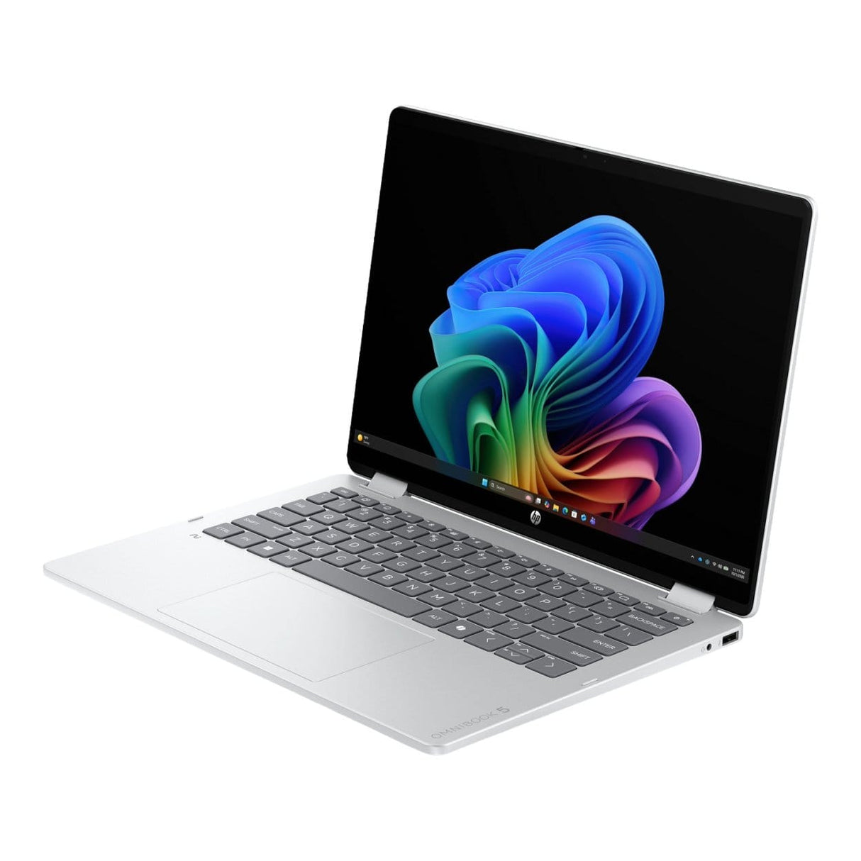 HP OmniBook 5 Flip 14-km00 14-inch 2K Next Gen AI 2-in-1 Laptop - Intel Core Ultra 7 355 512GB SSD 16GB RAM Win 11 Home Glacier Silver