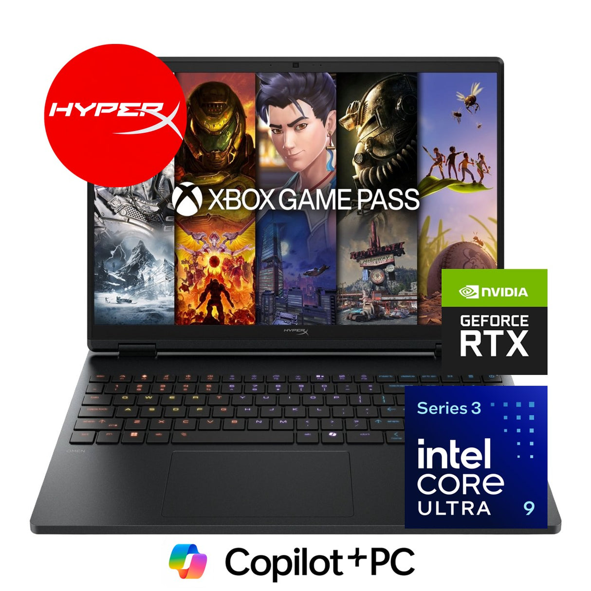 HyperX OMEN 15-ga0006ni 15.3-inch 2K AI Laptop - Intel Core Ultra 9 386H 1TB SSD 32GB RAM RTX 5070 Win 11 Home Black