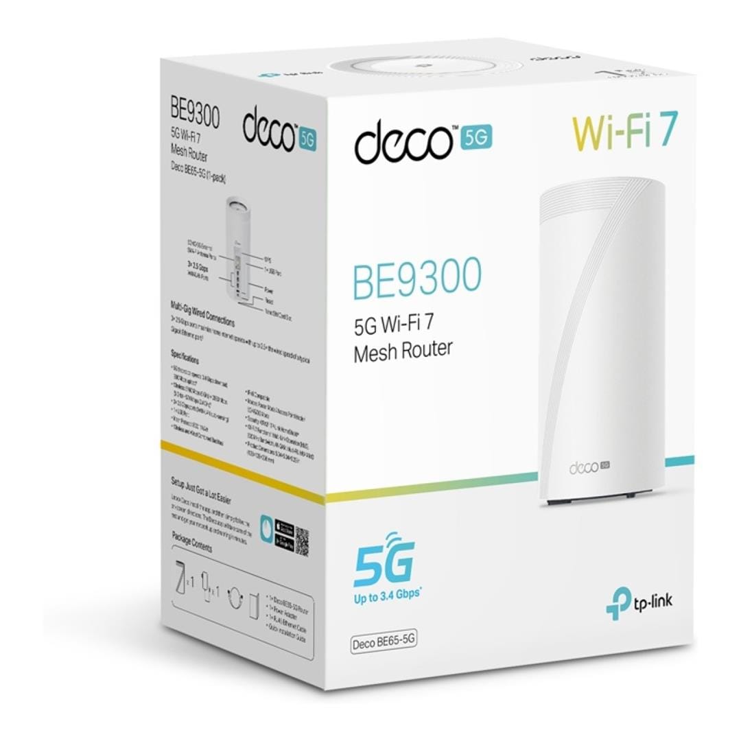 TP-Link Deco BE65 BE11000 5G Tri-Band Whole Home Mesh Wi-Fi 7 System