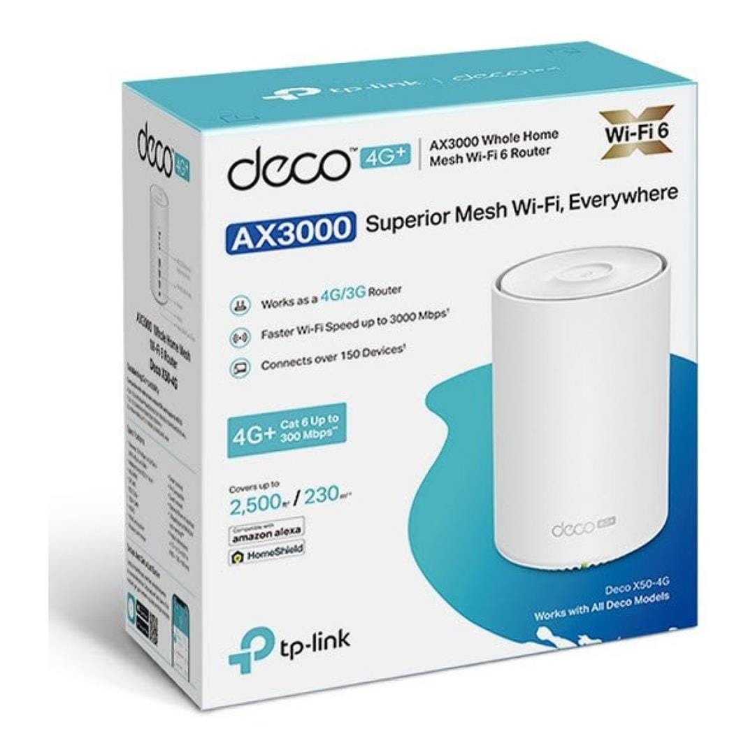 TP-Link Deco X50 4G+ AX3000 Whole Home Mesh WiFi 6 Gateway