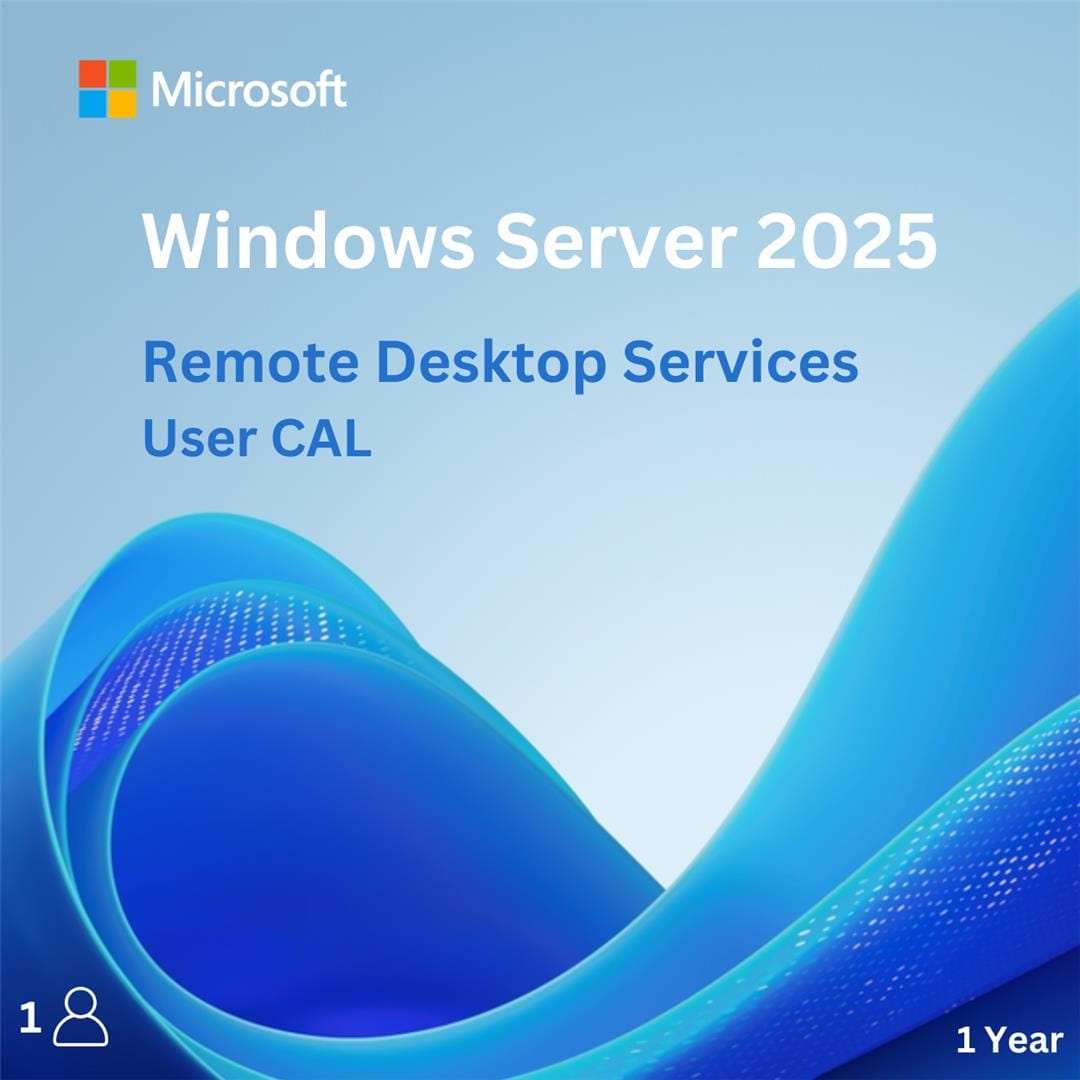 Windows Server 2025 Remote Desktop Services - 1 User CAL - 1 Year ...