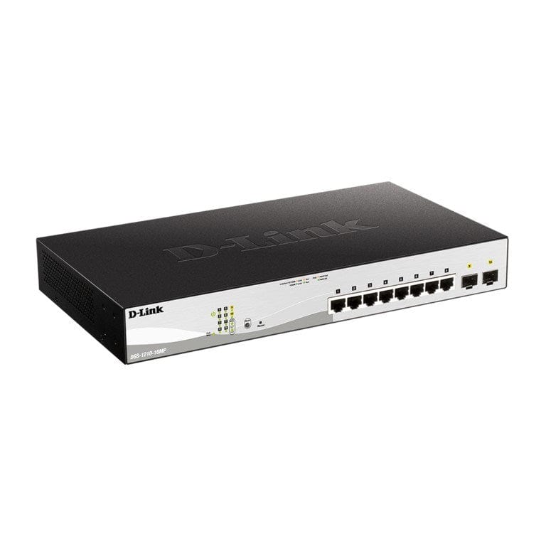 D-Link 8-port PoE Gigabit Smart Managed Switch with 2x SFP Ports DGS-1210-10MP