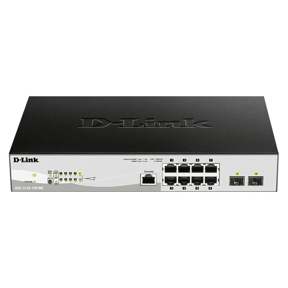 D-Link 10-Port Gigabit PoE Metro Ethernet Switch DGS-1210-10P/ME ...