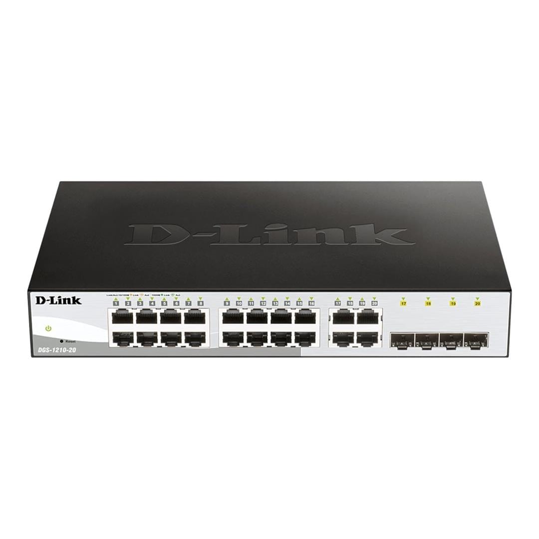 D-Link 16-Port + 4 SFP Smart L2 Gigabit Managed Switch DGS-1210-20E