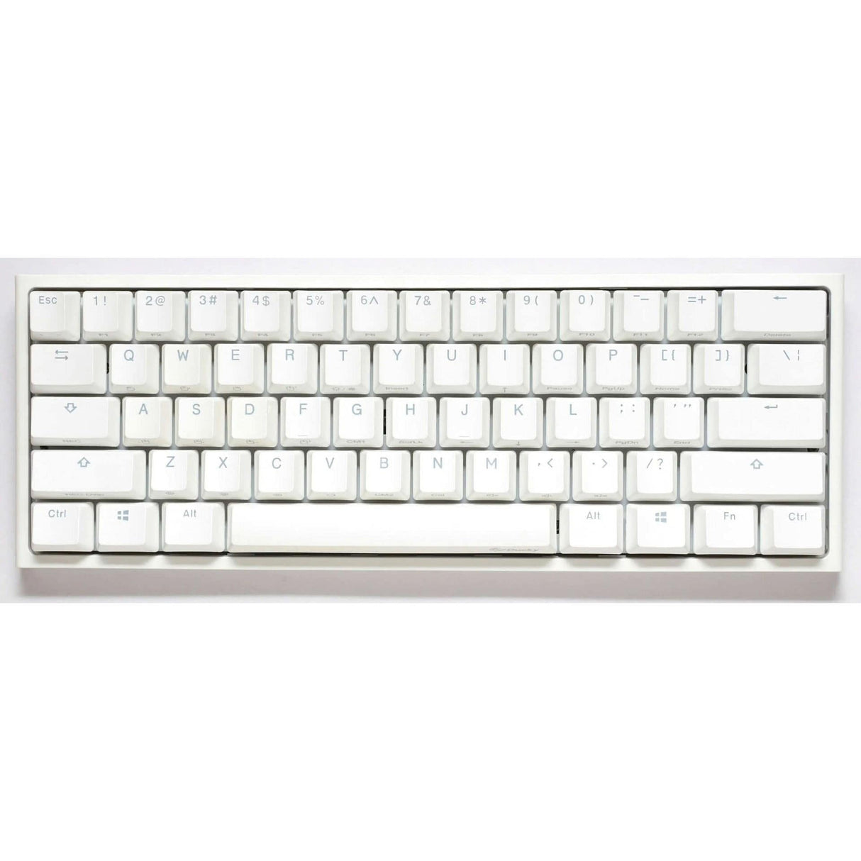 Ducky One 2 Pro Mini 60 Cherry MX Blue Clicky Mechanical Wired Gaming Keyboard - White DKON2061ST-CUSPDWWT2