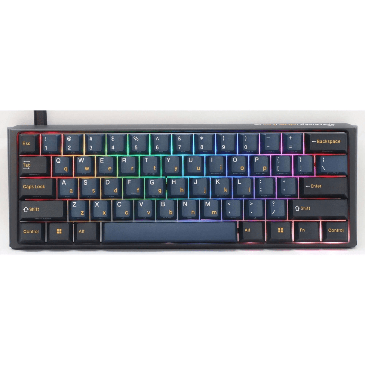 Ducky One 3 Pro Mini Nazca Line 60 Cherry MX2A Speed Silver Linear Mechanical Wired Gaming Keyboard - Black DKON2361ST-CPUSPTCHNAZ001
