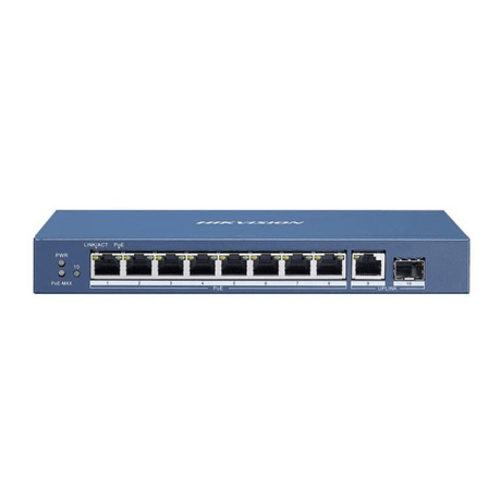 Hikvision 8-port GbE PoE Unmanaged Switch with 1x GbE Uplink and 1x SFP ports DS-3E0510P-E