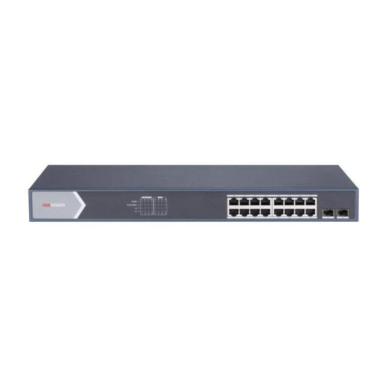 Hikvision 16-port GbE PoE Smart Managed Switch with 2x SFP ports DS-3E1518P-SI
