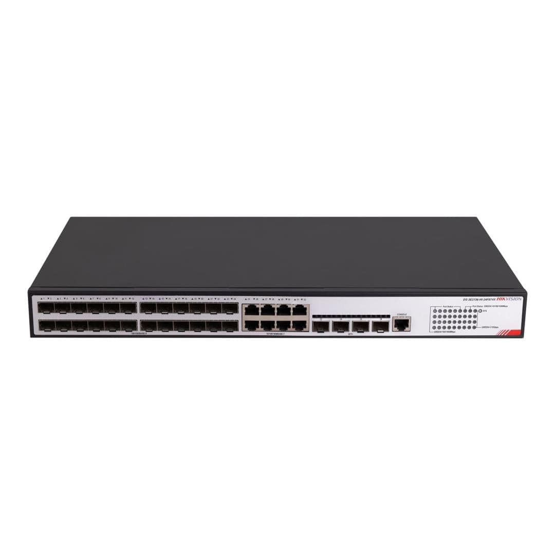Hikvision 24-port Gigabit SFP Smart L2+ Managed Switch with 8x GbE and 4x SFP+ ports DS-3E2736-HI-24F8T4X
