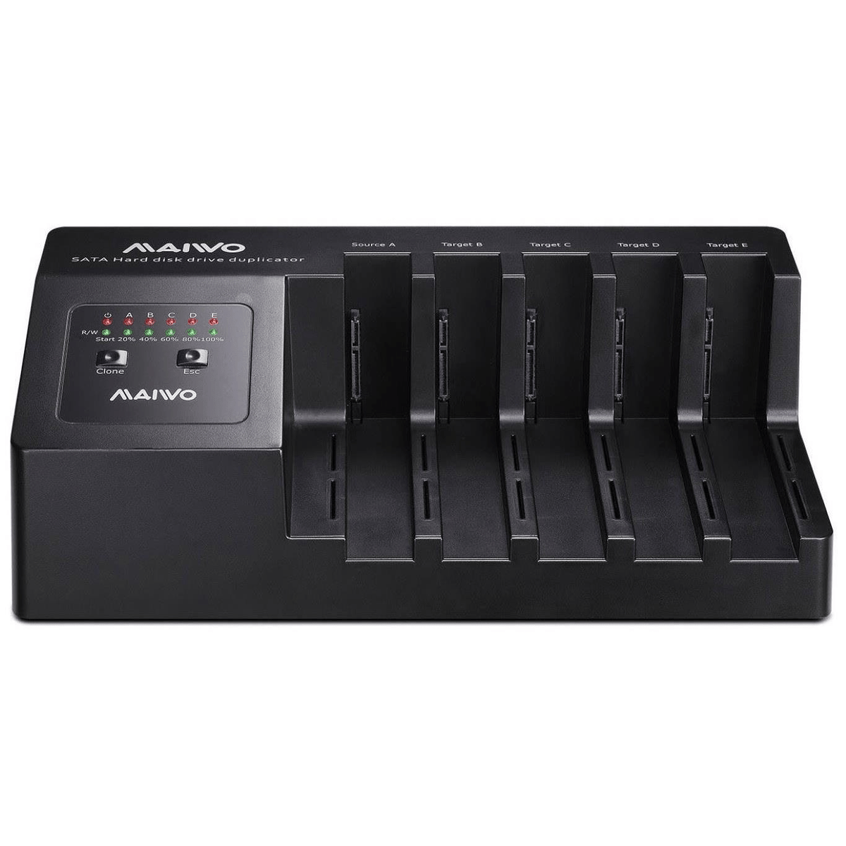 Maiwo K3095A 5-Bay USB 3.0 SATA HDD Cloning Station DS-5B-USB3-FAN