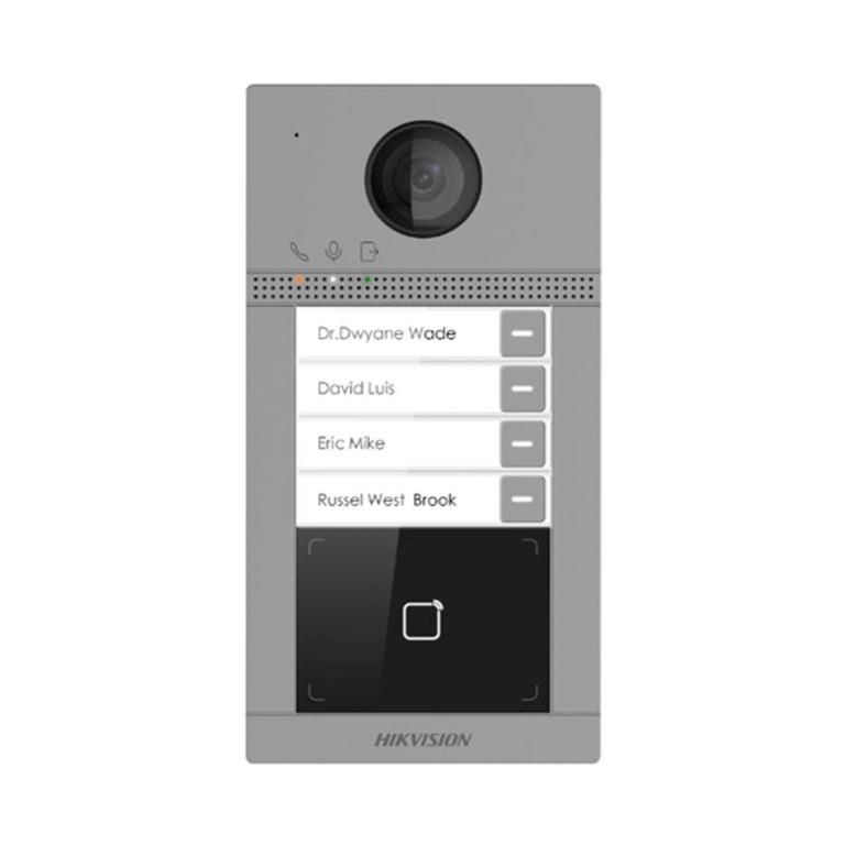 Hikvision 4-button Wireless Video Intercom Villa Door Station Flush Mountable DS-KV8413-WME1-FLUSH
