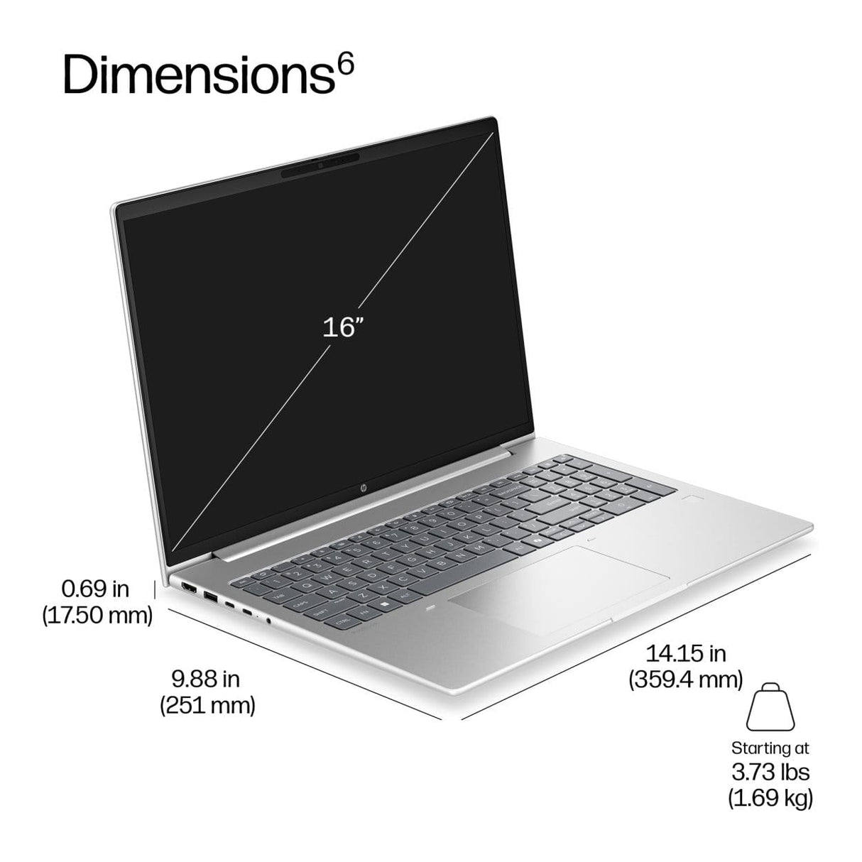 HP ProBook 4 G2i 16-inch WUXGA AI Laptop - Intel Core 5 320 512GB SSD 16GB RAM 5G Win 11 Pro