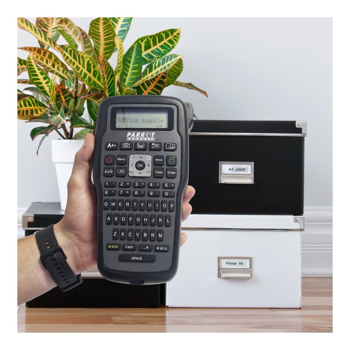 Parrot E1000Pro Portable Label Printer Black