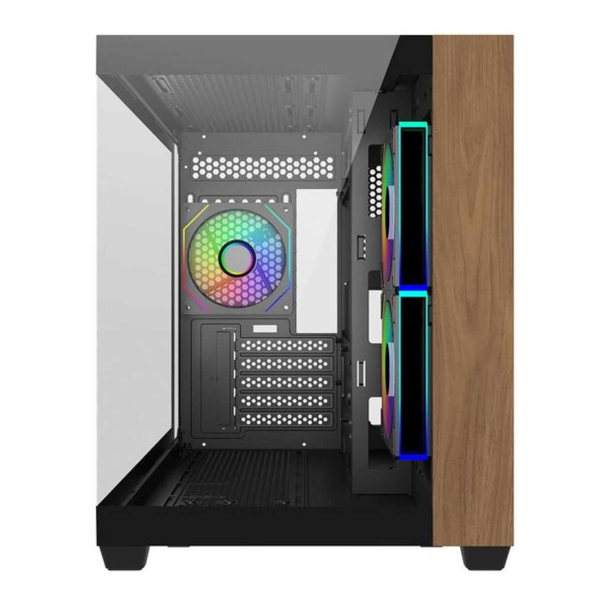 Cooler Master Elite 481 Wood Micro ATX Mini Tower PC Case Black E481-KHNN-S00