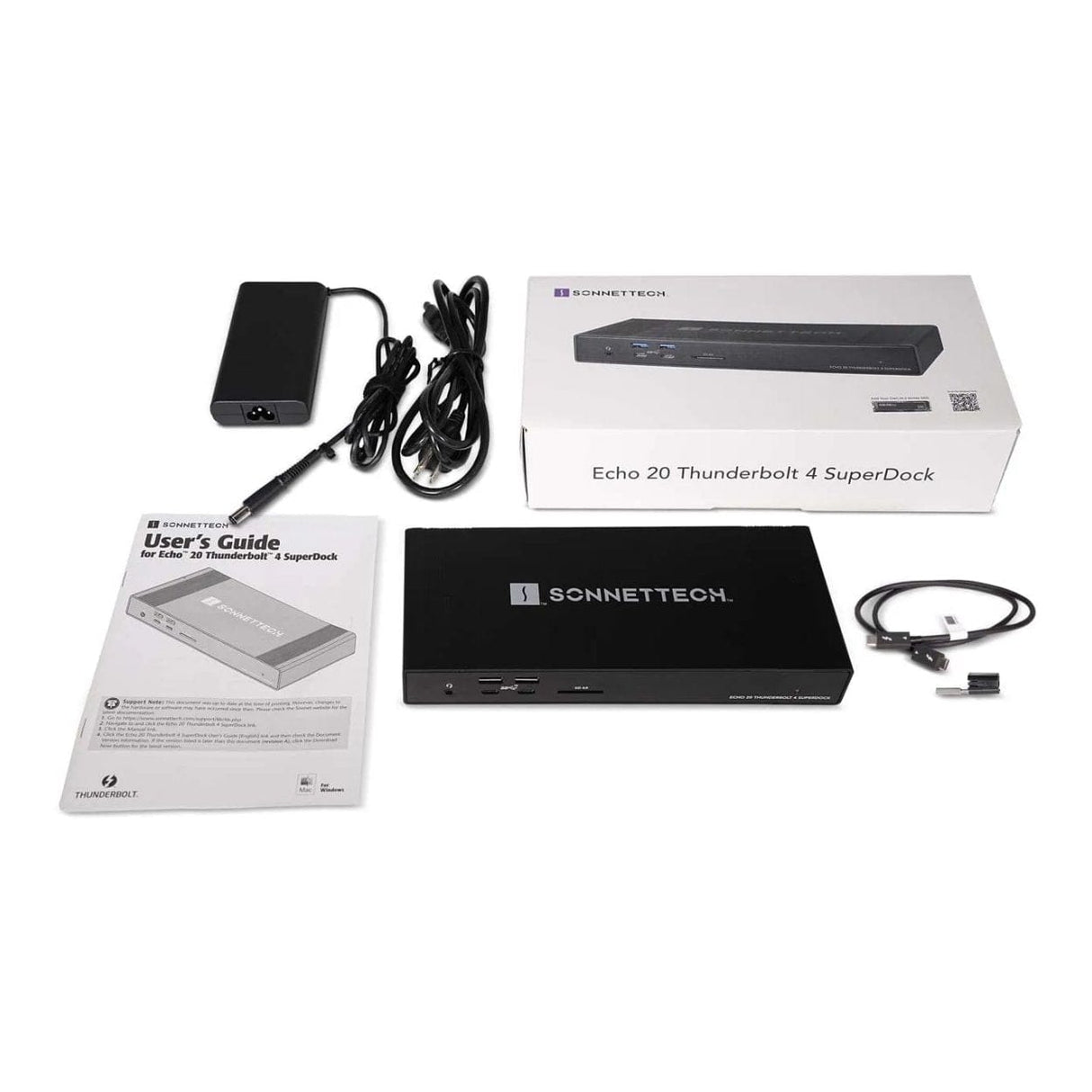 Sonnet Echo 20 SuperDock Thunderbolt 4 Docking Station Black ECHO-DK20-T4