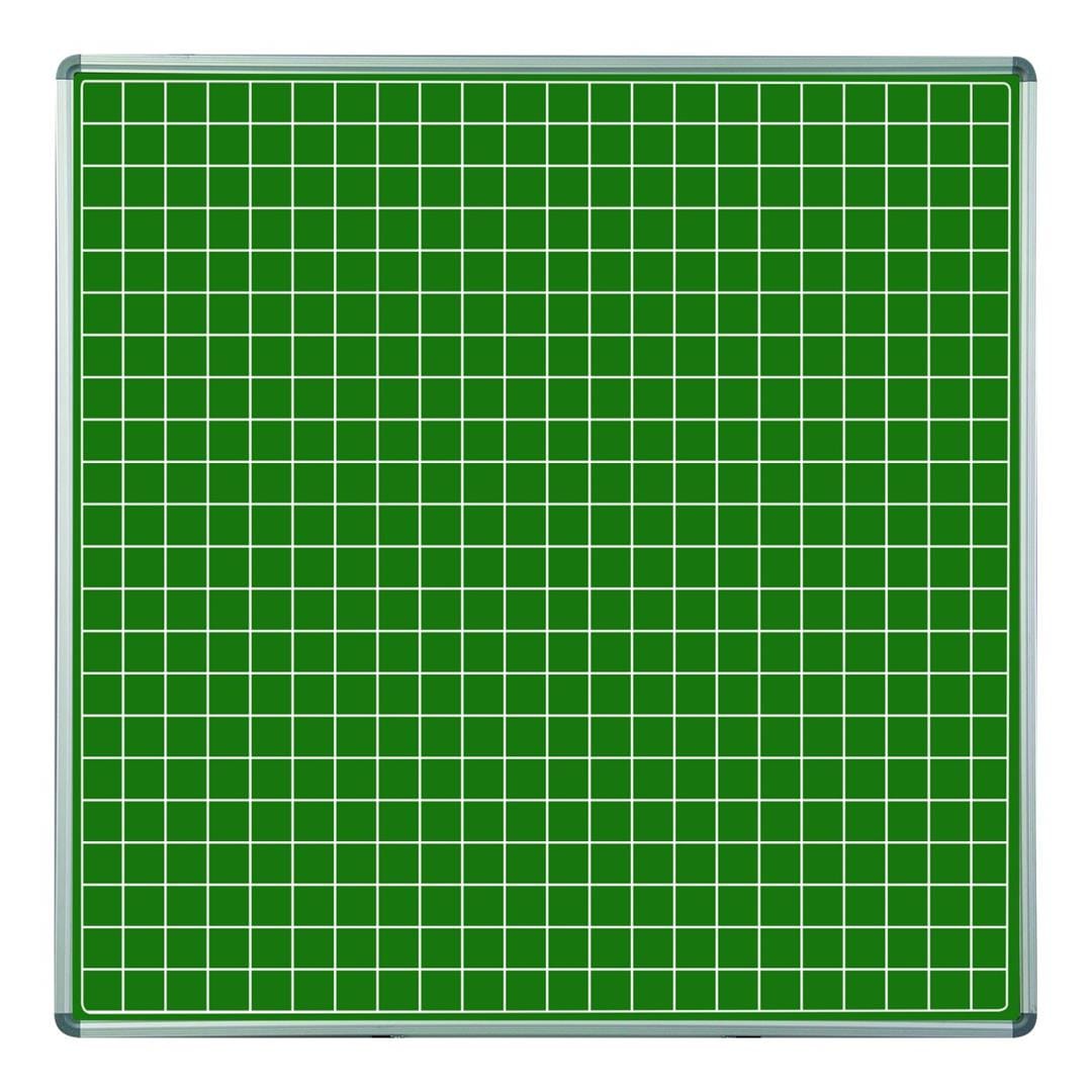 Parrot Non-Magnetic Educational Chalkboard 1220x1210mm Squares 1 Side Swing Leaf Option B ED6252