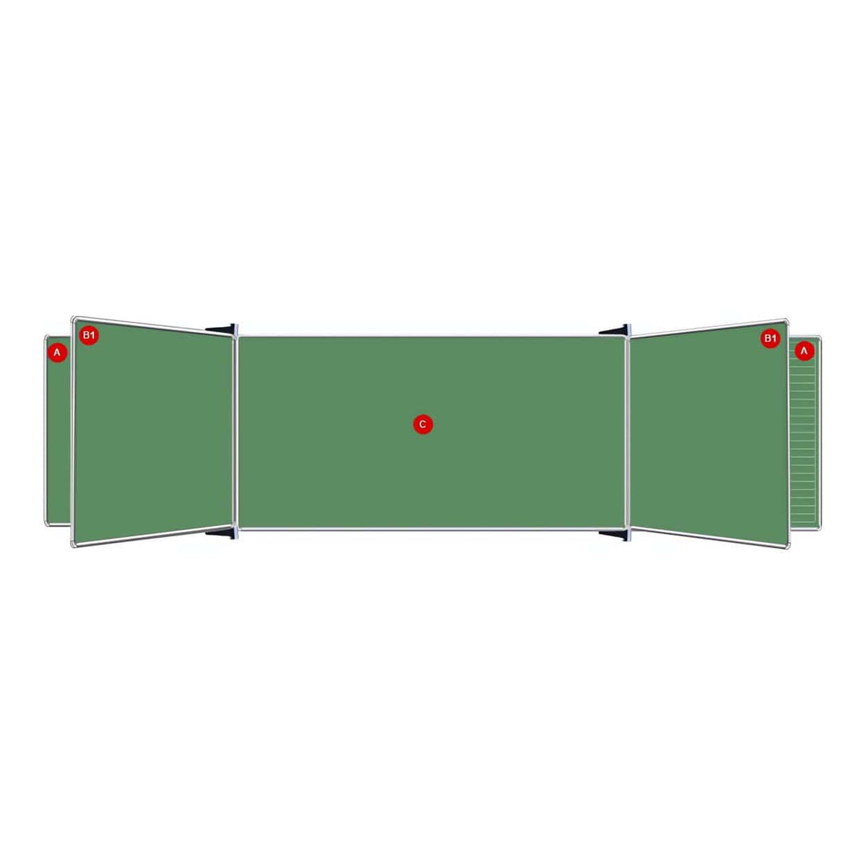 Parrot Educational Board Magnetic Chalkboard 1820x1220mm Centre Panel Option C ED8068