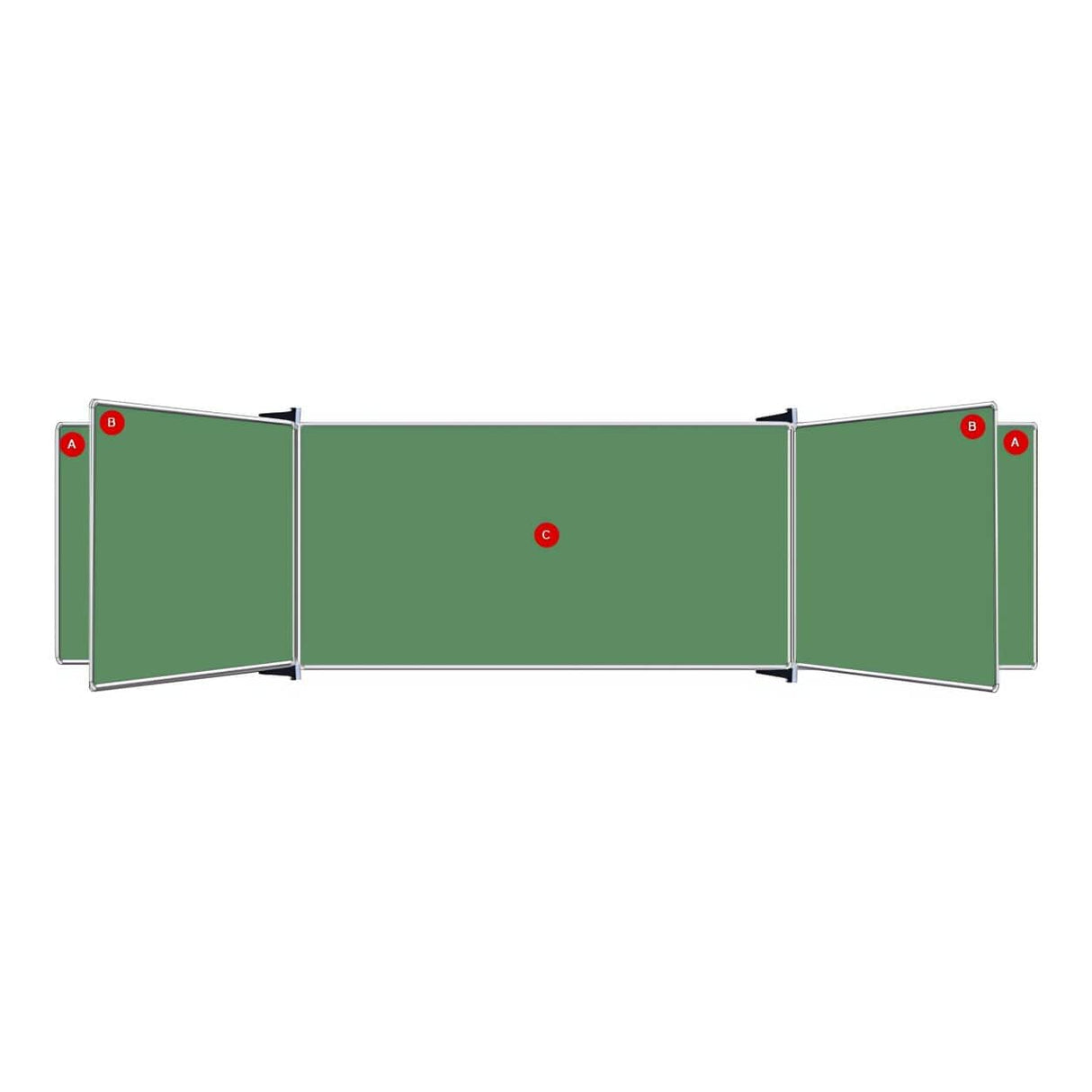 Parrot Educational Board Magnetic Chalkboard 2420x1220mm Centre Panel Option C ED8076