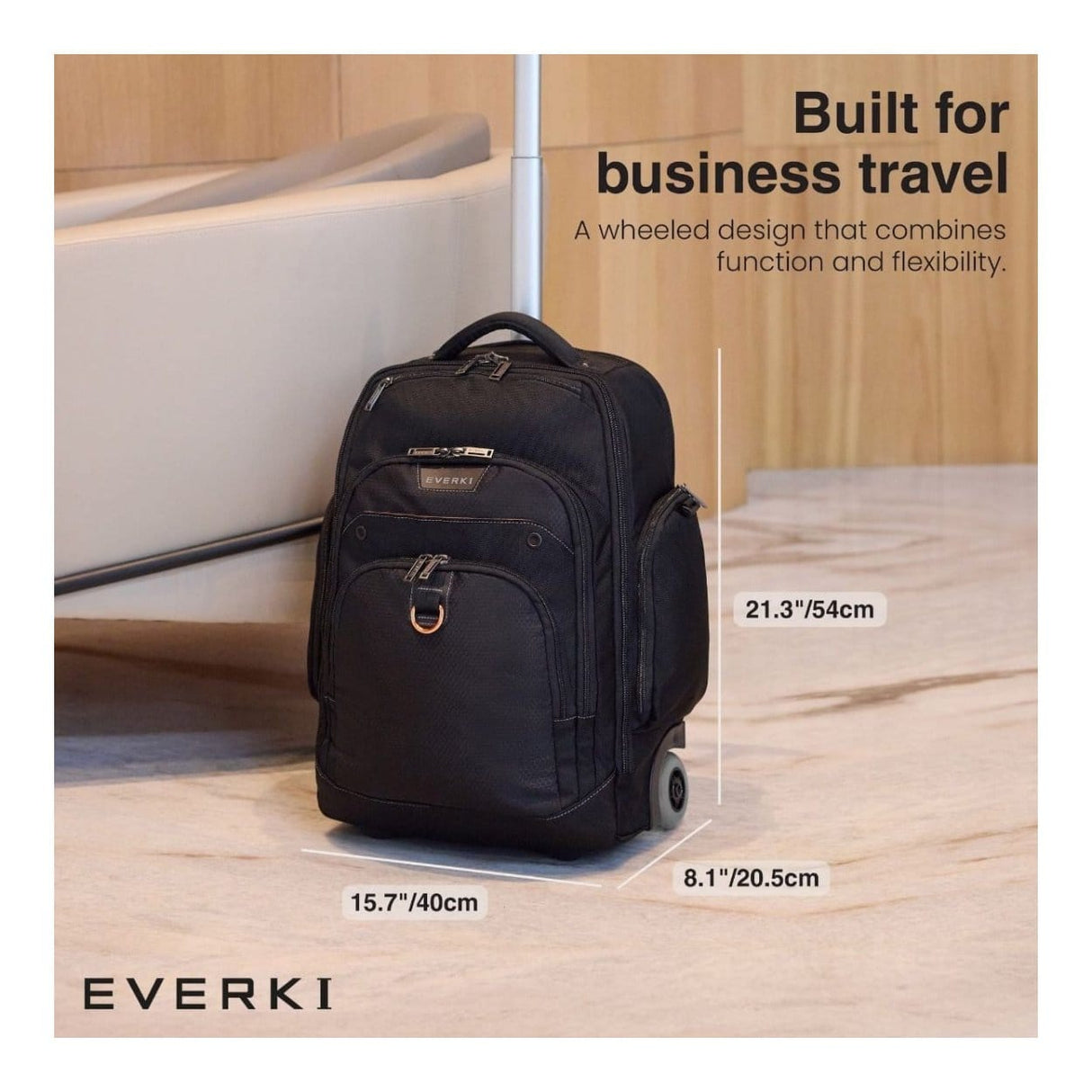 Everki 17.3-inch Atlas Wheeled 2 Notebook Backpack EKP122BG-ECO