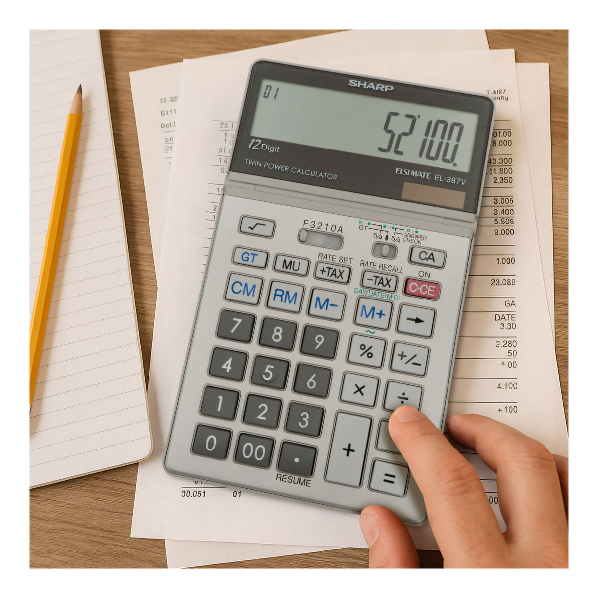 Sharp EL-387V Multifunction 12-Digit Desktop Calculator