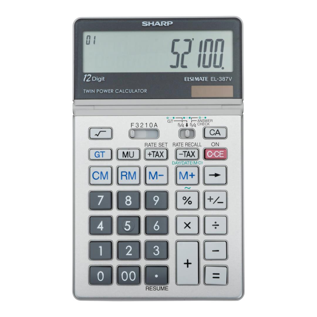 Sharp EL-387V Multifunction 12-Digit Desktop Calculator