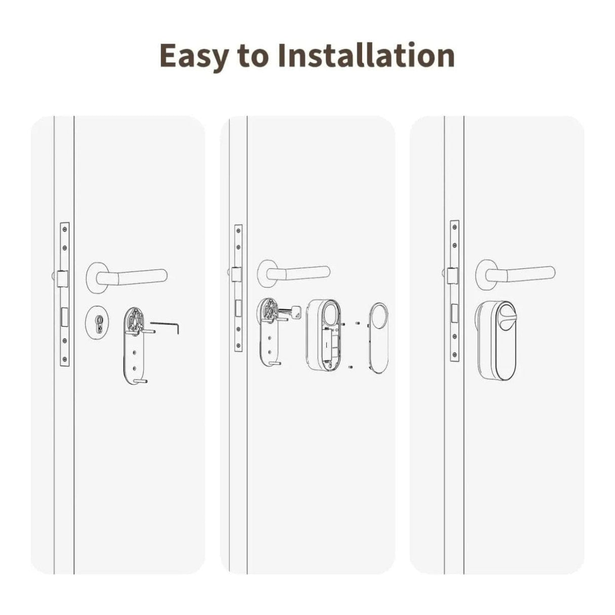 Aqara U200 Lite Matter Retrofit Smart Lock Kit EL-D03D-BLACK