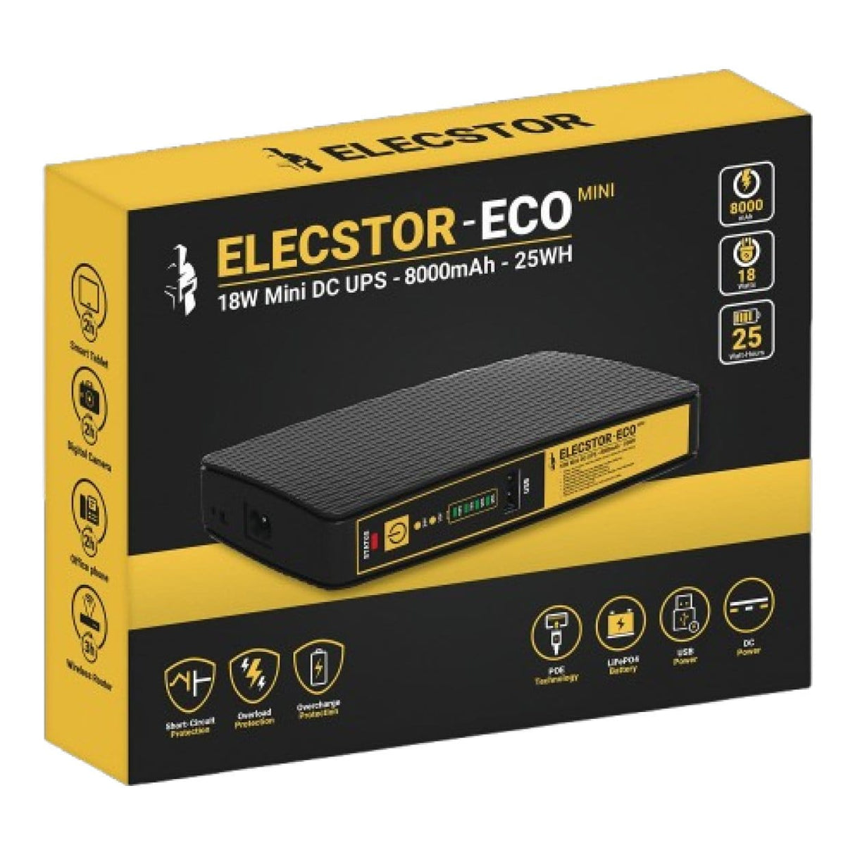 Trust IPCAM-2800 Indoor Camera and Elecstor 18W Mini 800mAh DC UPS Bundle