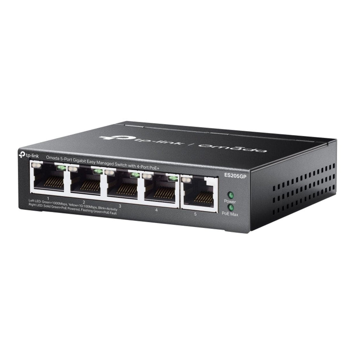 TP-Link Omada 5-Port Gigabit Easy 4-Port PoE+ Managed Switch ES205GP