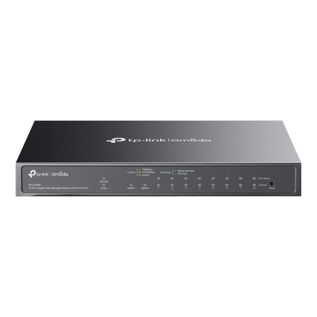 TP-Link Omada 10-Port Gigabit Easy 8-Port PoE+ Managed Switch ES210GMP