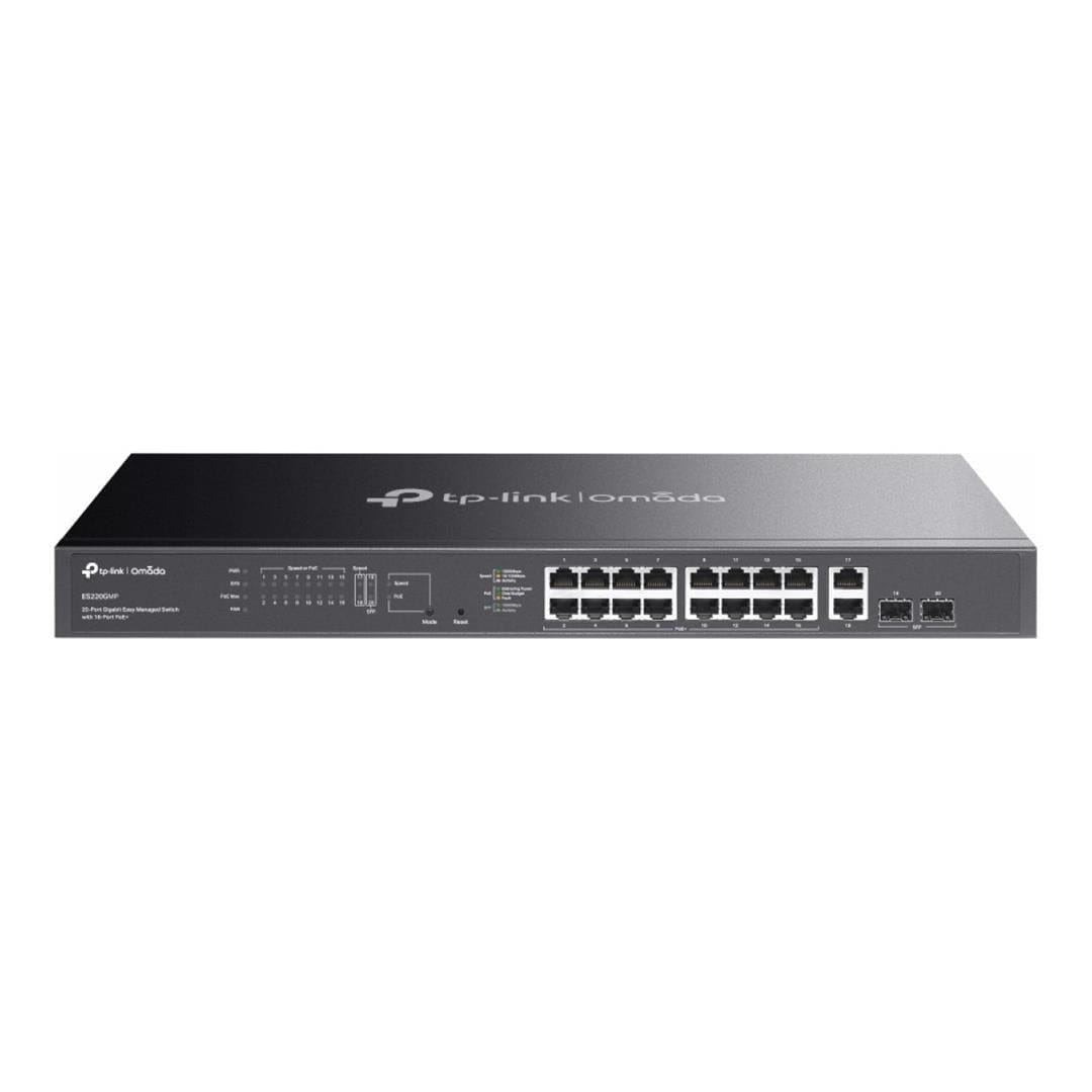 TP-Link Omada 20-Port Gigabit Easy 16-Port PoE+ Managed Switch ES220GMP
