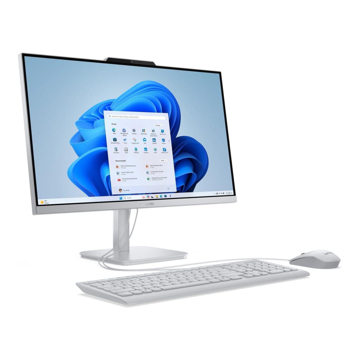 Lenovo A100 24-inch FHD All-in-One PC - Intel N100 256GB SSD 8GB RAM Win 11 Home