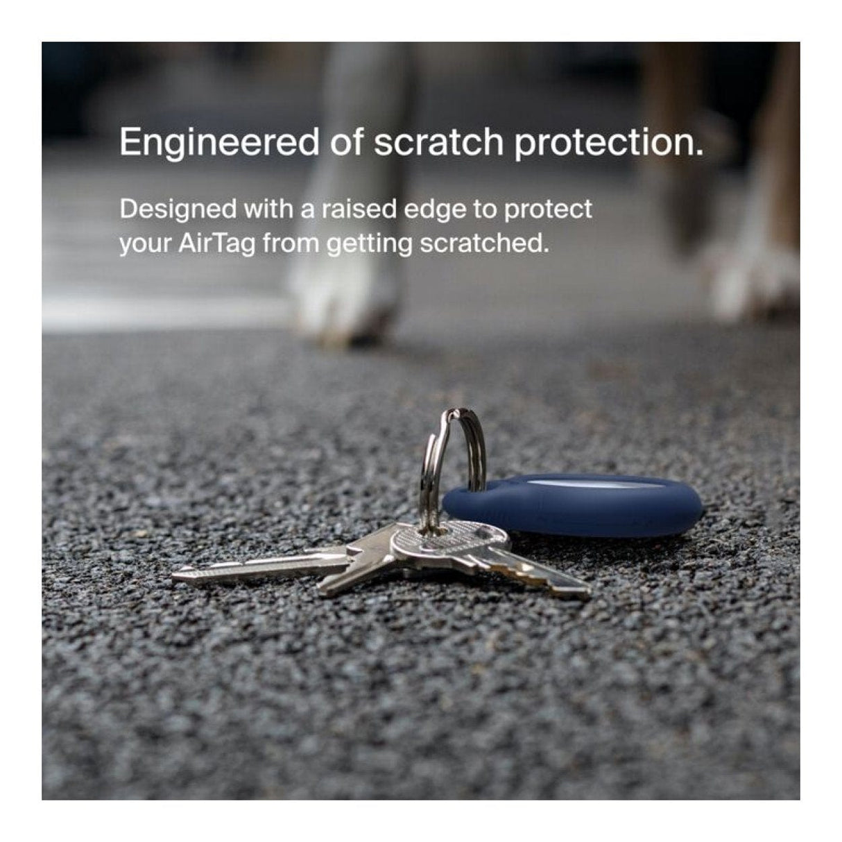 Belkin Secure Holder with Key Ring for AirTag Blue F8W973BTBLU