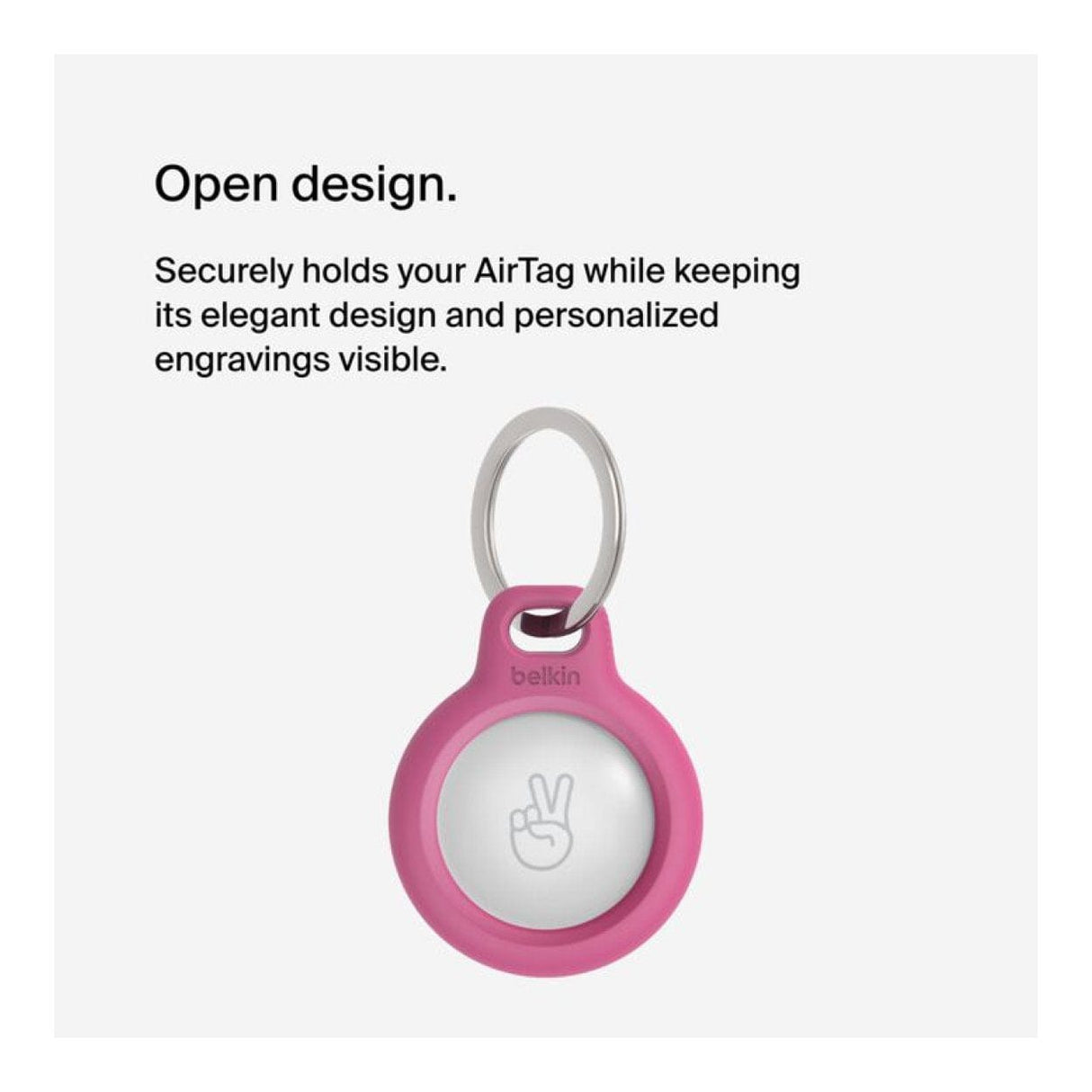 Belkin Secure Holder with Key Ring for AirTag Pink F8W973BTPNK