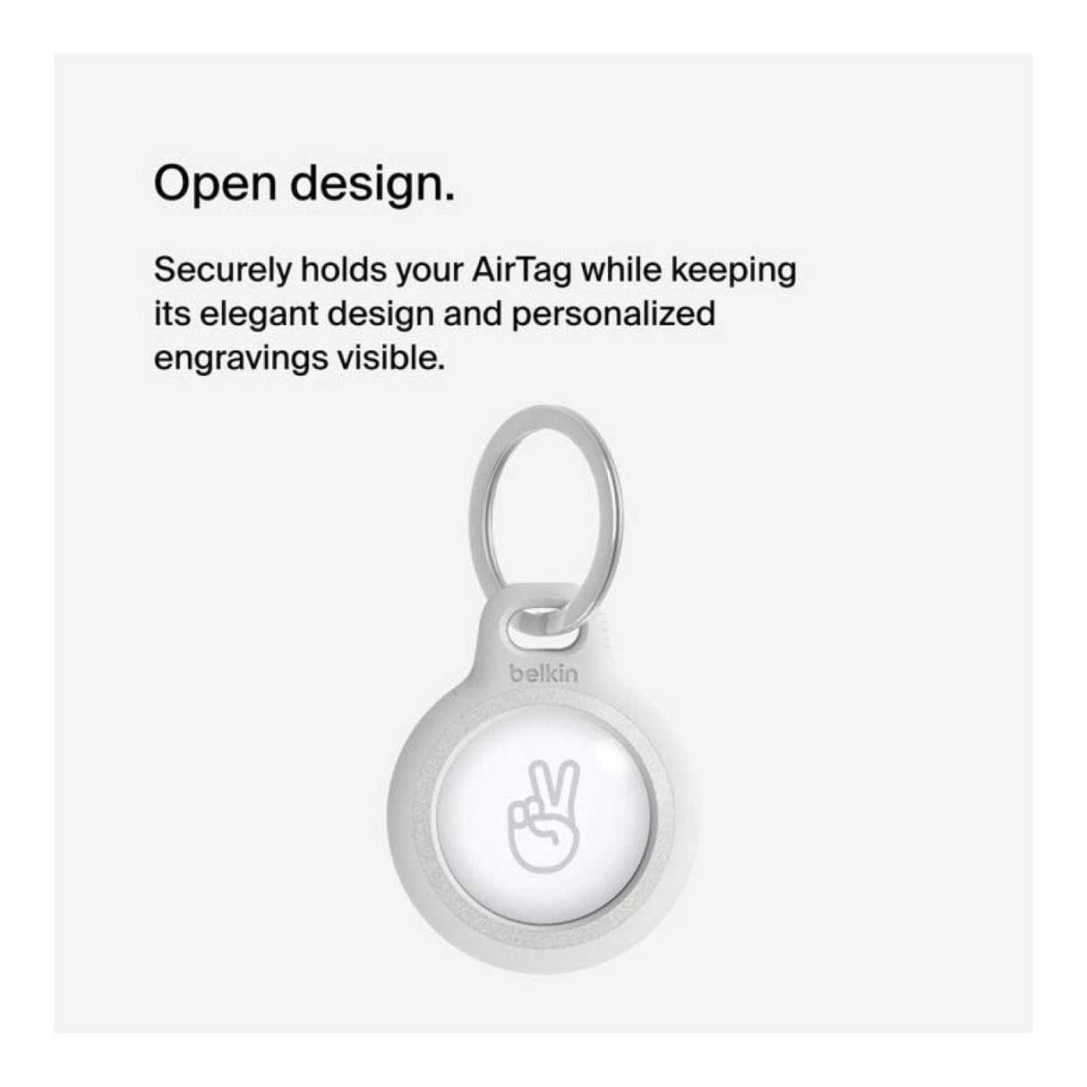 Belkin Secure Holder with Key Ring for AirTag White F8W973BTWHT