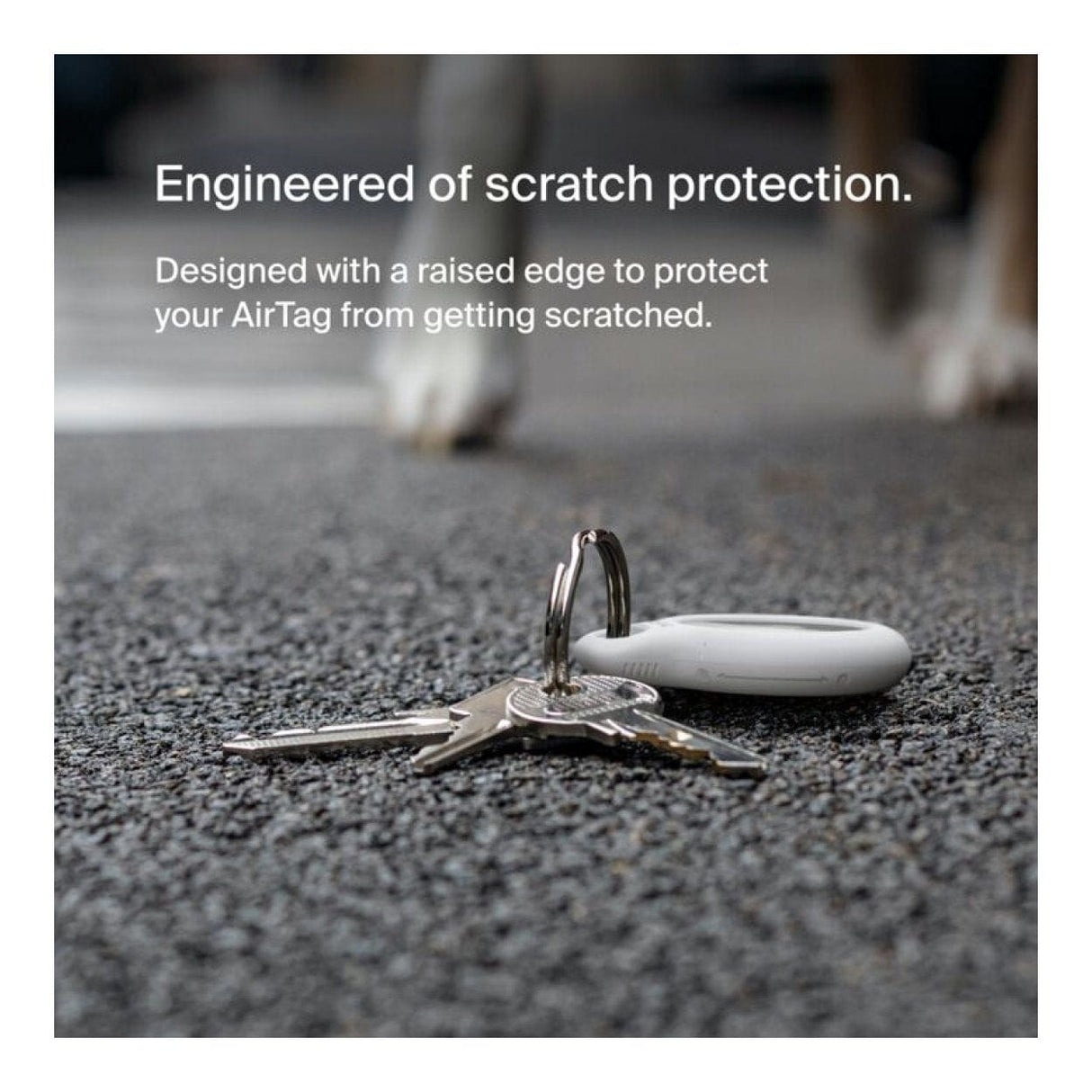 Belkin Secure Holder with Key Ring for AirTag White F8W973BTWHT