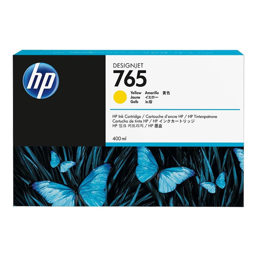 HP 765 DesignJet Yellow Standard Yield Ink Cartridge Original F9J50A Single-pack