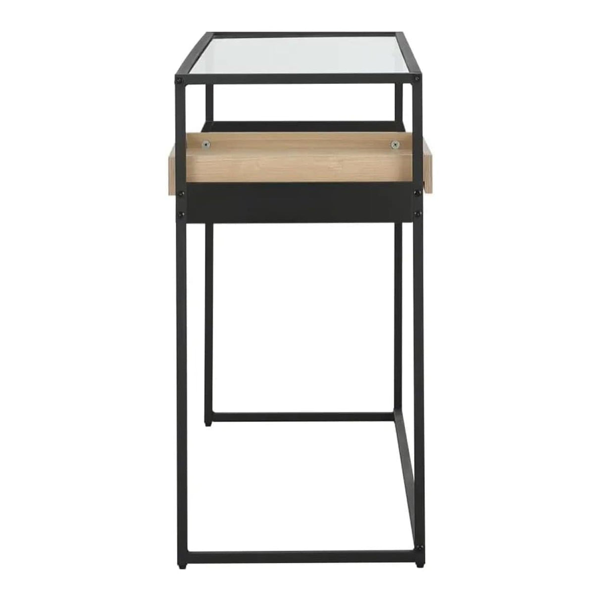 Everfurn Millenium Console Powder Coated Steel Frame with Tempered Glass FD-CON-01