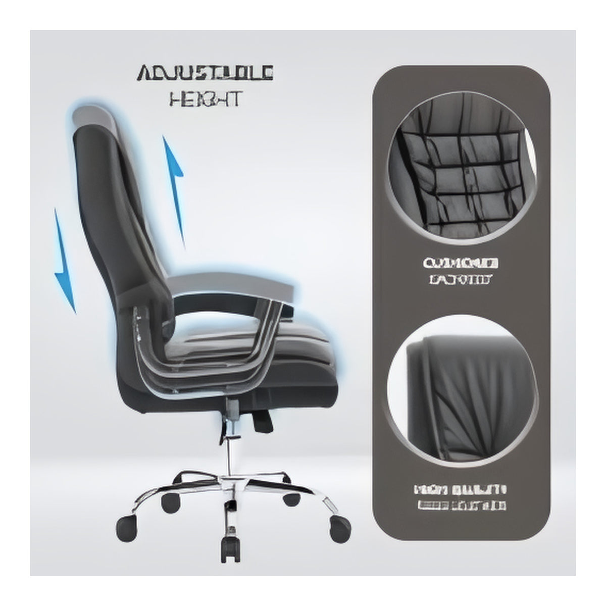 Everfurn Louis High Back Office Chair Coffee FD-OC-HB-83-BRWN