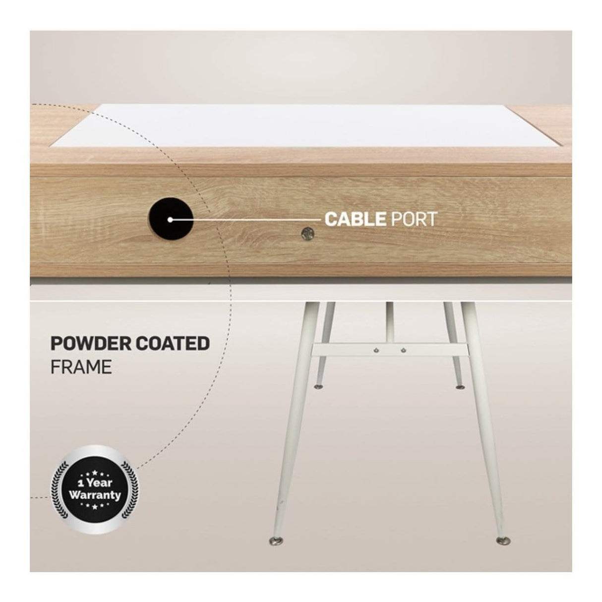 Everfurn Toshir Desk Oak Dark Finish FD-OD-72