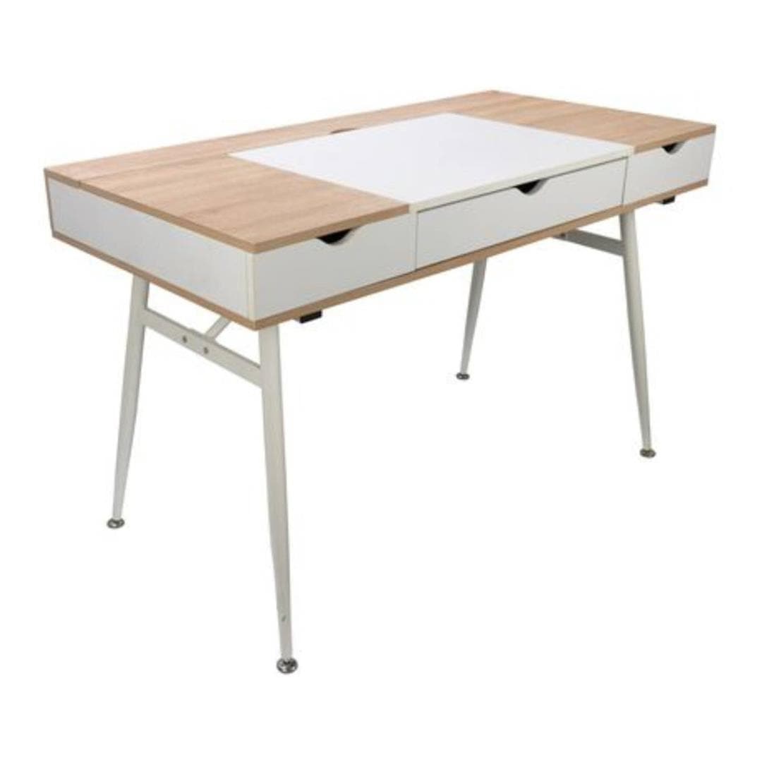 Everfurn Toshir Desk Oak Dark Finish FD-OD-72