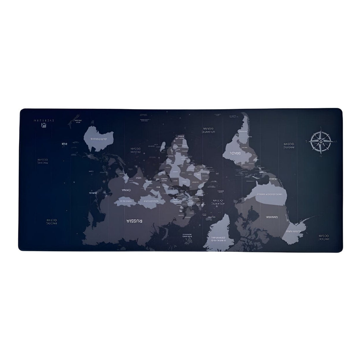 Everfurn Large Non-Slip World Map Desk Mat Black FD-OD-AC-01-BLK