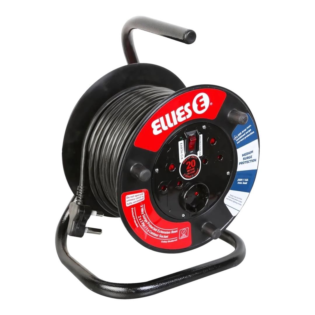 Ellies 20m Heavy Duty Medium Surge Extension Reel FEER20W16