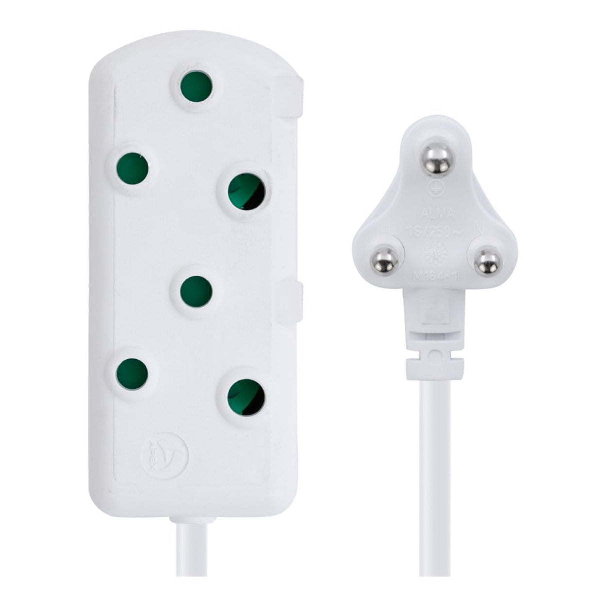 Ellies 20m Side by Side Heavy Duty Extension Lead - White FEHBW2X/20W