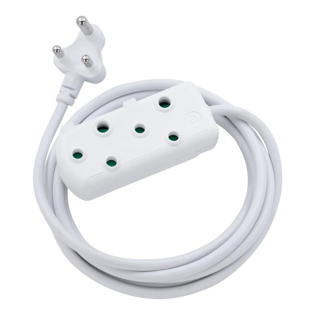 Ellies 20m Side by Side Heavy Duty Extension Lead - White FEHBW2X/20W