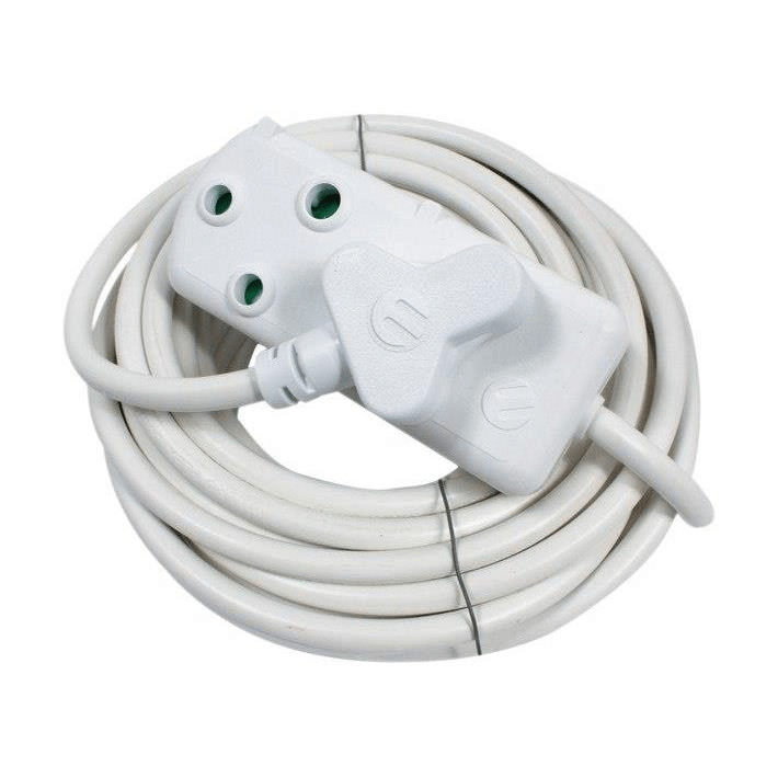 Ellies 2-way Light Duty Extension Cord 3m White FELBW2X/3W
