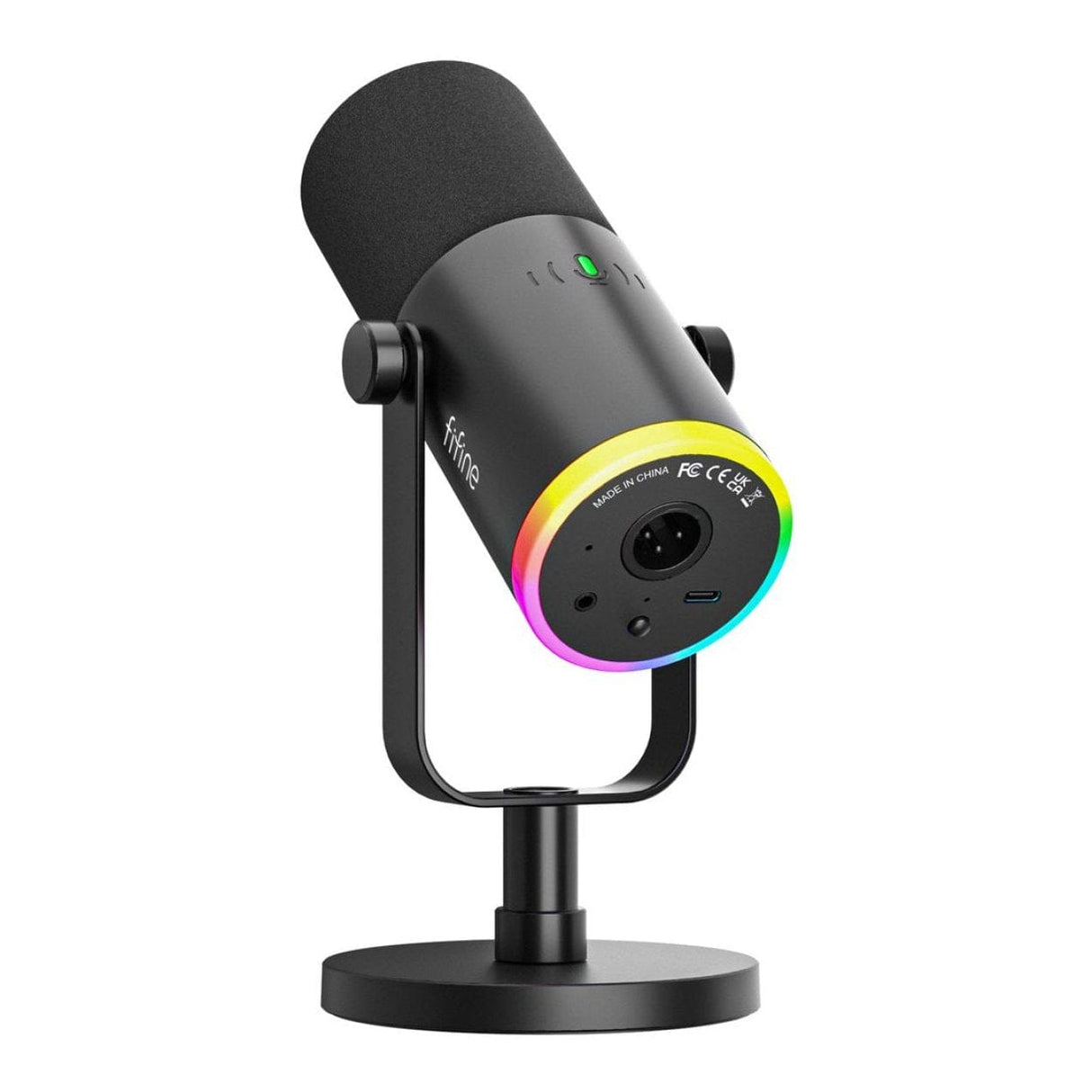 Fifine AM8 NEO RGB Dual Port Gaming Microphone with Stand FF-AM8-NEO