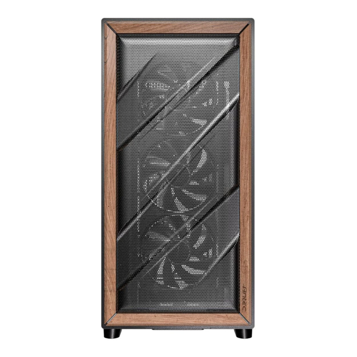 Antec Flux Wood Mid Tower ATX Gaming PC Case Black