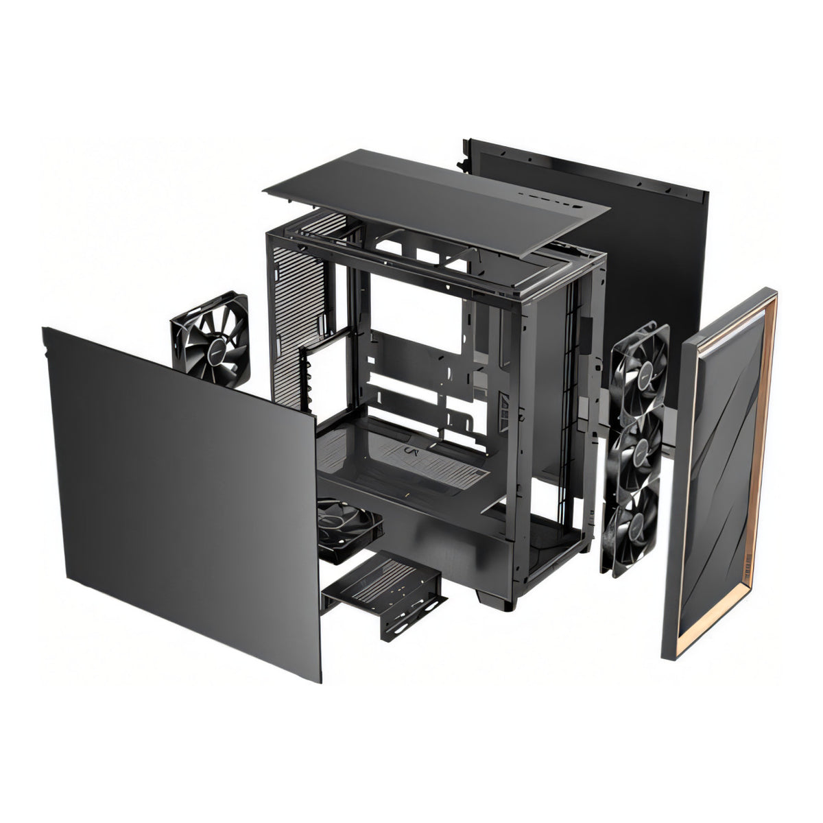 Antec FLUX SE Mid-Tower E-ATX Wood Front Panel Gaming Black PC Case