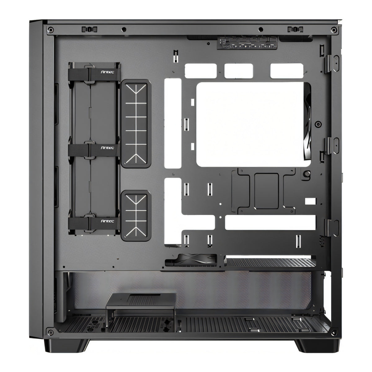 Antec FLUX SE Mid-Tower E-ATX Wood Front Panel Gaming Black PC Case