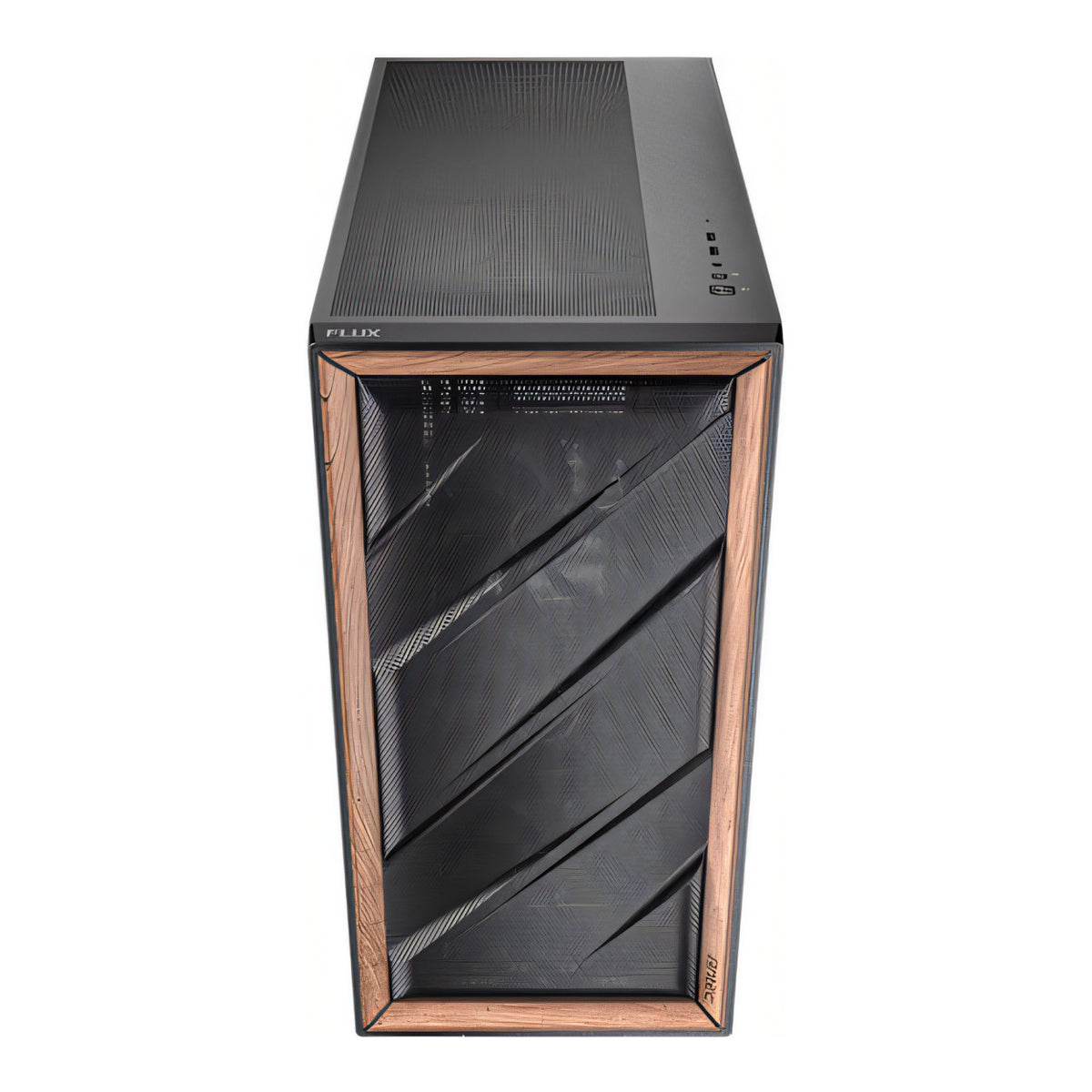 Antec FLUX SE Mid-Tower E-ATX Wood Front Panel Gaming Black PC Case
